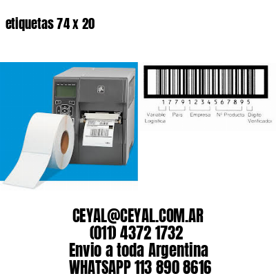 etiquetas 74 x 20