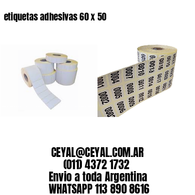 etiquetas adhesivas 60 x 50