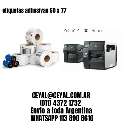 etiquetas adhesivas 60 x 77