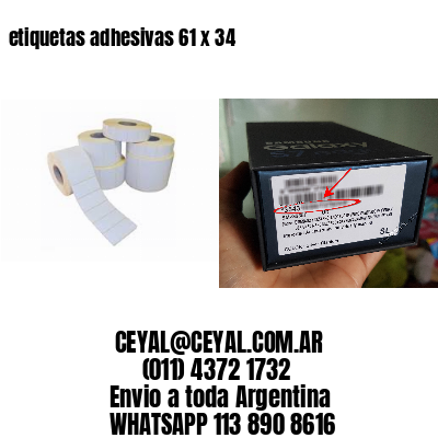 etiquetas adhesivas 61 x 34