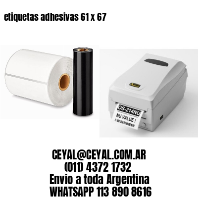 etiquetas adhesivas 61 x 67