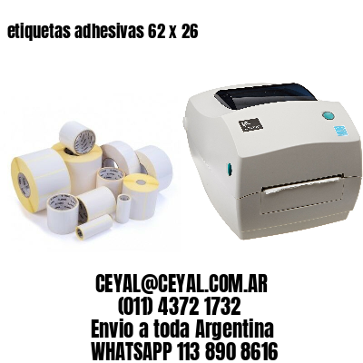 etiquetas adhesivas 62 x 26