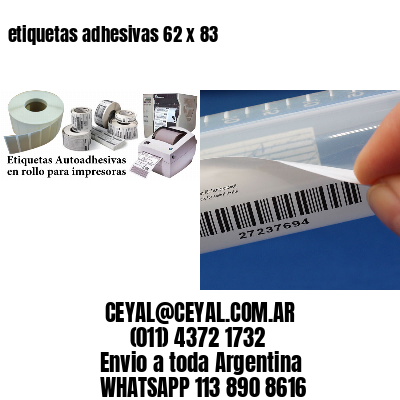 etiquetas adhesivas 62 x 83