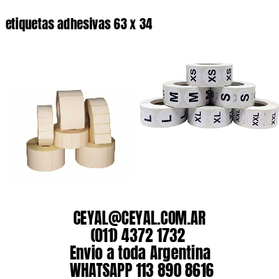 etiquetas adhesivas 63 x 34