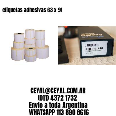 etiquetas adhesivas 63 x 91