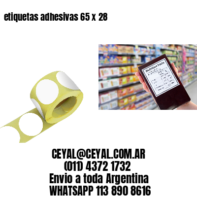 etiquetas adhesivas 65 x 28