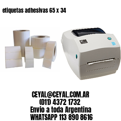 etiquetas adhesivas 65 x 34