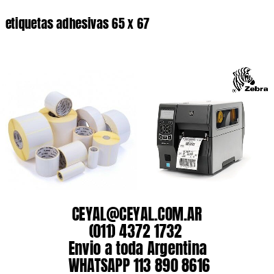 etiquetas adhesivas 65 x 67