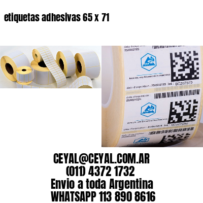 etiquetas adhesivas 65 x 71