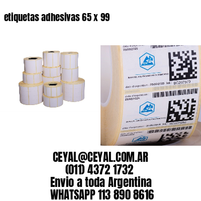 etiquetas adhesivas 65 x 99