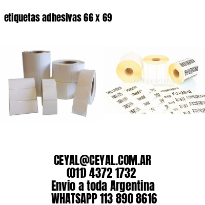 etiquetas adhesivas 66 x 69