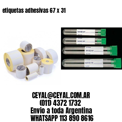 etiquetas adhesivas 67 x 31