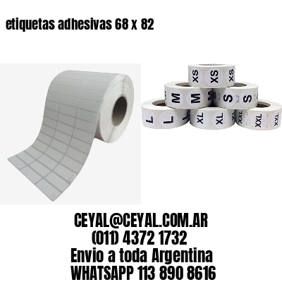 etiquetas adhesivas 68 x 82