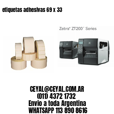 etiquetas adhesivas 69 x 33