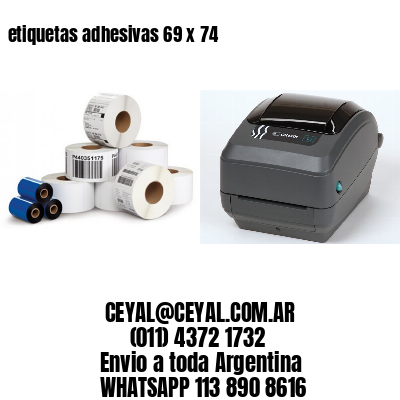 etiquetas adhesivas 69 x 74