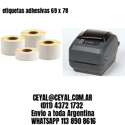 etiquetas adhesivas 69 x 78