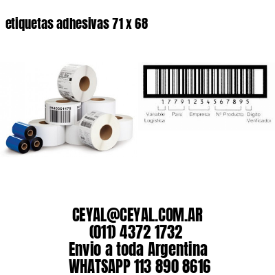 etiquetas adhesivas 71 x 68