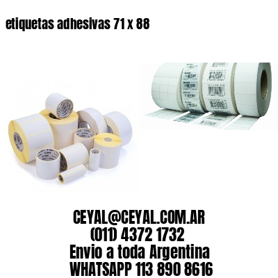 etiquetas adhesivas 71 x 88