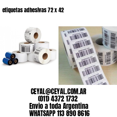 etiquetas adhesivas 72 x 42