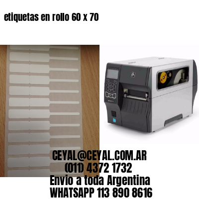 etiquetas en rollo 60 x 70