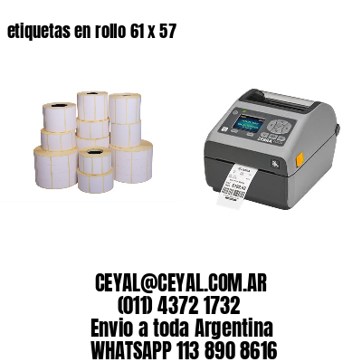 etiquetas en rollo 61 x 57