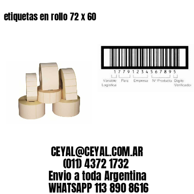 etiquetas en rollo 72 x 60