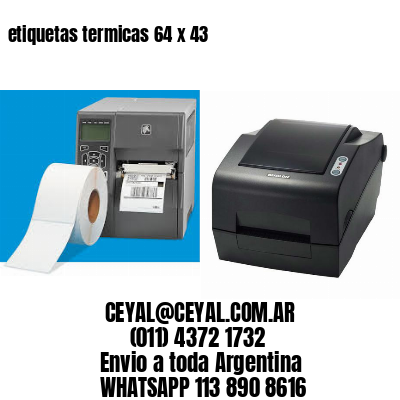 etiquetas termicas 64 x 43
