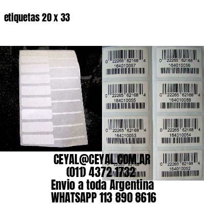 etiquetas 20 x 33