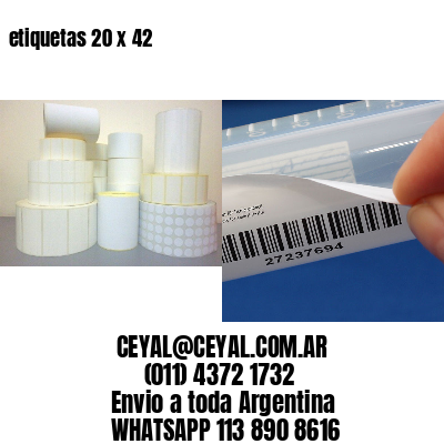 etiquetas 20 x 42