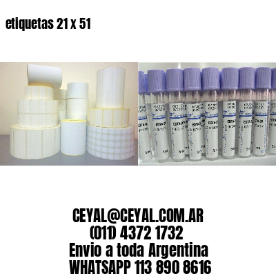etiquetas 21 x 51