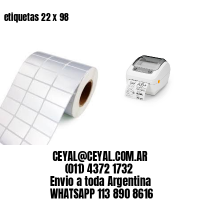 etiquetas 22 x 98