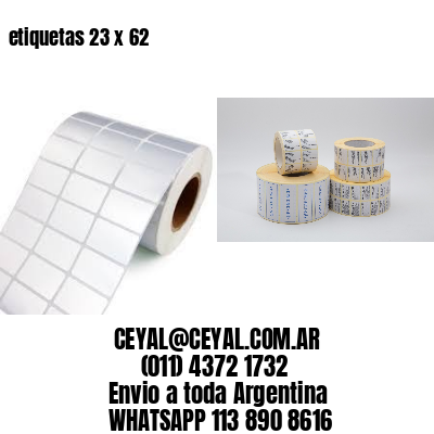 etiquetas 23 x 62
