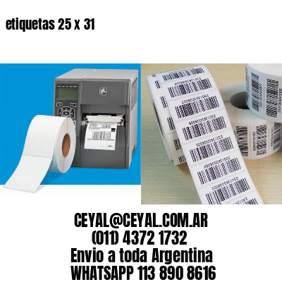 etiquetas 25 x 31