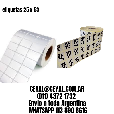 etiquetas 25 x 53