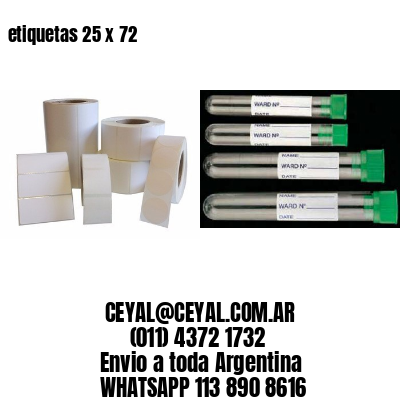 etiquetas 25 x 72