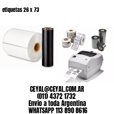 etiquetas 26 x 73