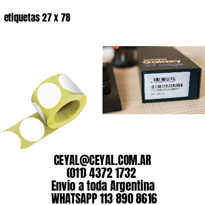 etiquetas 27 x 78
