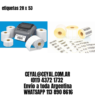 etiquetas 28 x 53
