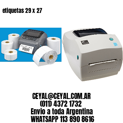 etiquetas 29 x 27
