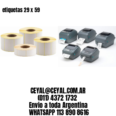 etiquetas 29 x 59