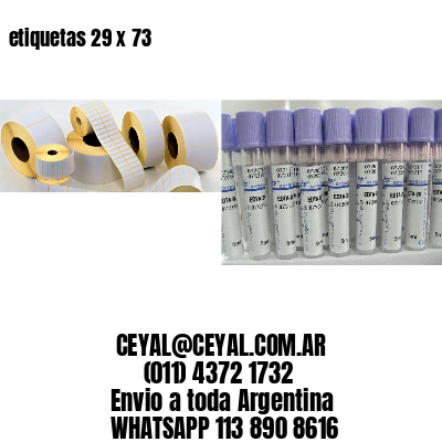 etiquetas 29 x 73