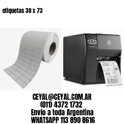 etiquetas 30 x 73