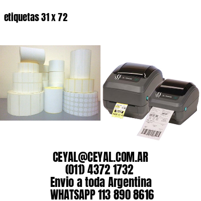 etiquetas 31 x 72