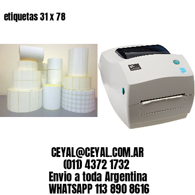 etiquetas 31 x 78