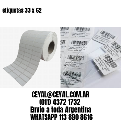 etiquetas 33 x 62