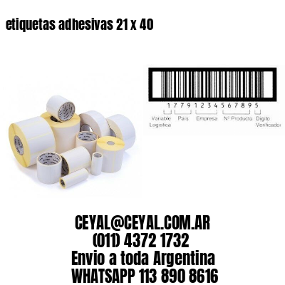 etiquetas adhesivas 21 x 40