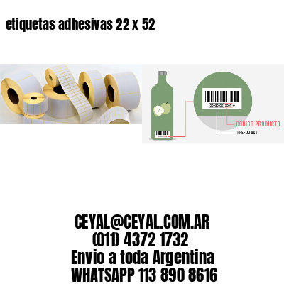 etiquetas adhesivas 22 x 52