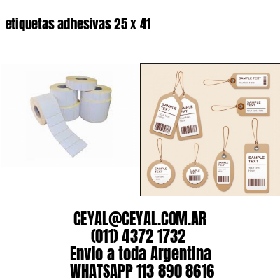 etiquetas adhesivas 25 x 41
