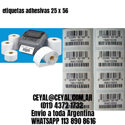 etiquetas adhesivas 25 x 56