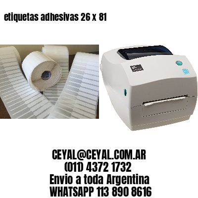 etiquetas adhesivas 26 x 81